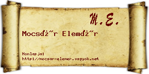 Mocsár Elemér névjegykártya